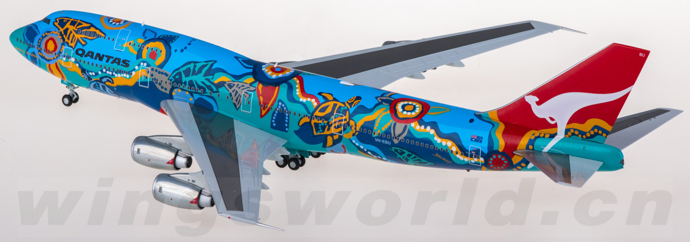 XX20374 Qantas 澳洲航空Boeing 747-300 VH-EBU JC Wings 1:200 -飞机