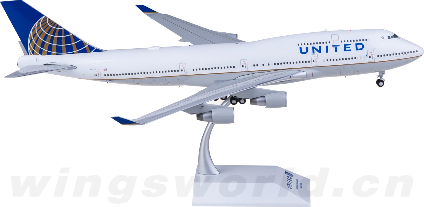 XX20520 United Airlines Boeing 747-400 N175UA JC Wings 1:200 -飞机