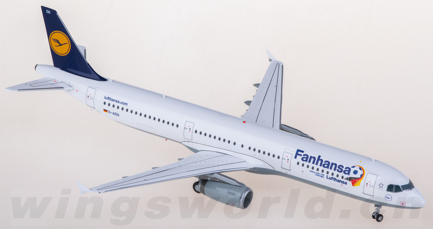 SA2033 Lufthansa Airbus A321 D-AIDG JC Wings 1:200 -飞机模型世界