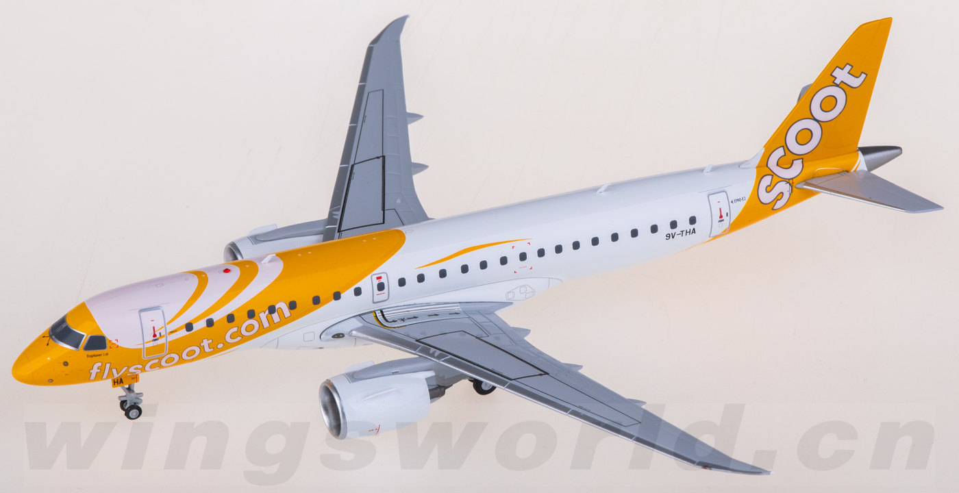 スクート E190-E2 9V-THA 1/200 www.JetCollector.com: Scoot ERJ-190-E2 w/stand 9V-THA 1:200