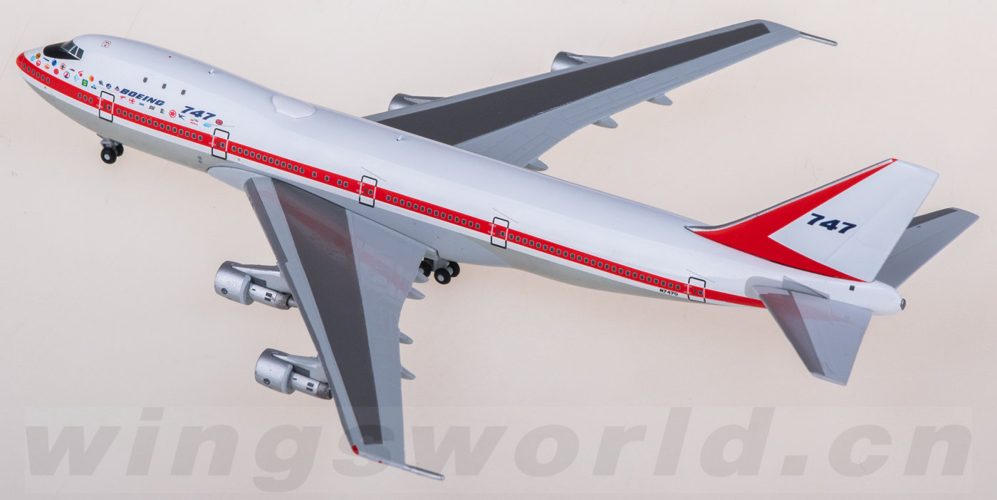 XX40264 Boeing 747-100 N7470 + GSE JC Wings 1:400 -飞机模型世界