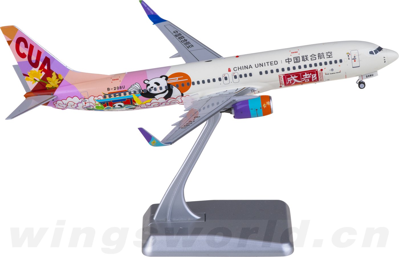 China United （中国聯合航空）Boeing 737 1:80 中国聯合航空 機材一覧 運用中 ボーイング737-800 | FlyTeam(フライチーム)