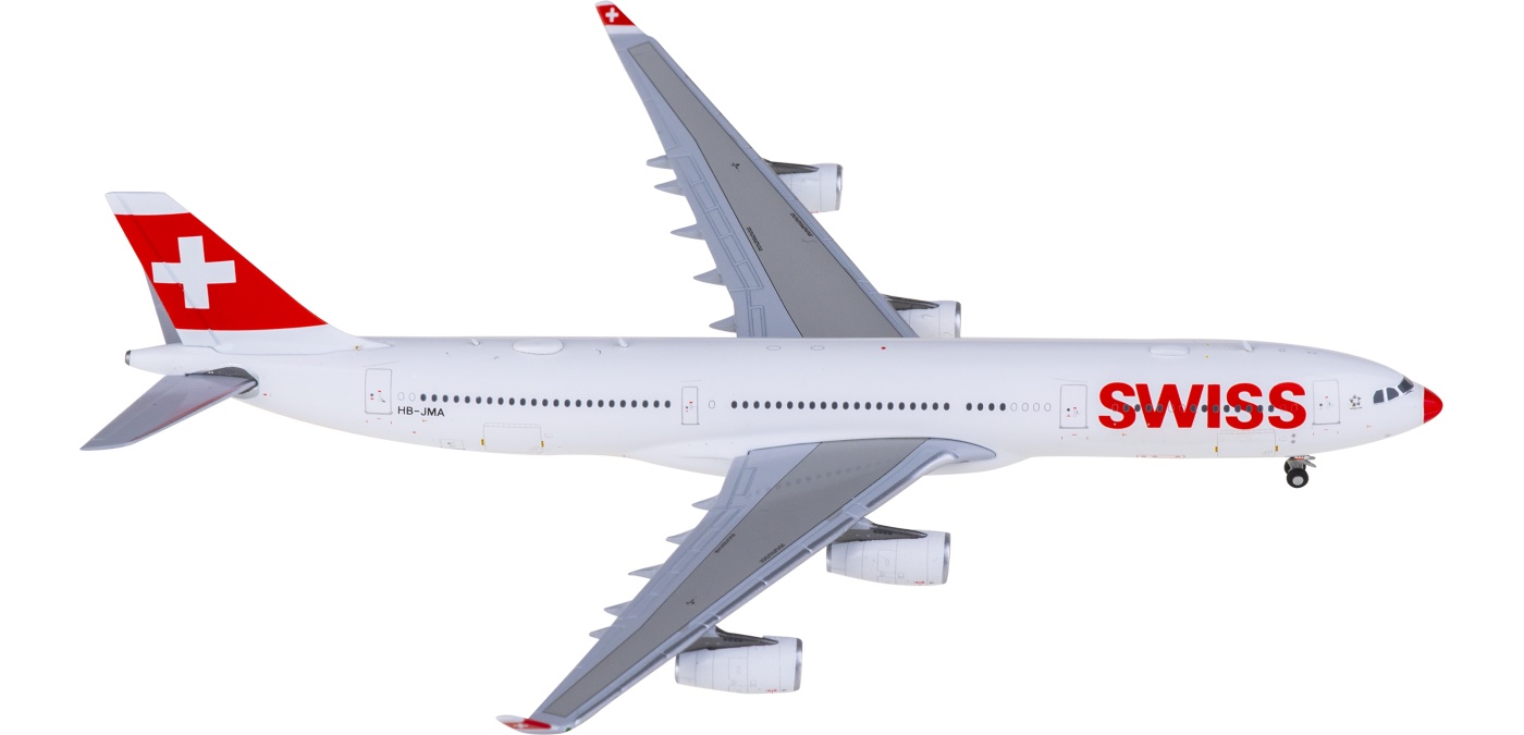 スイスインターナショナル A340-300 HB-JMA 1/400 JC Wings XX40203 Airbus A340-300 Swiss Red Nose HB-JMA