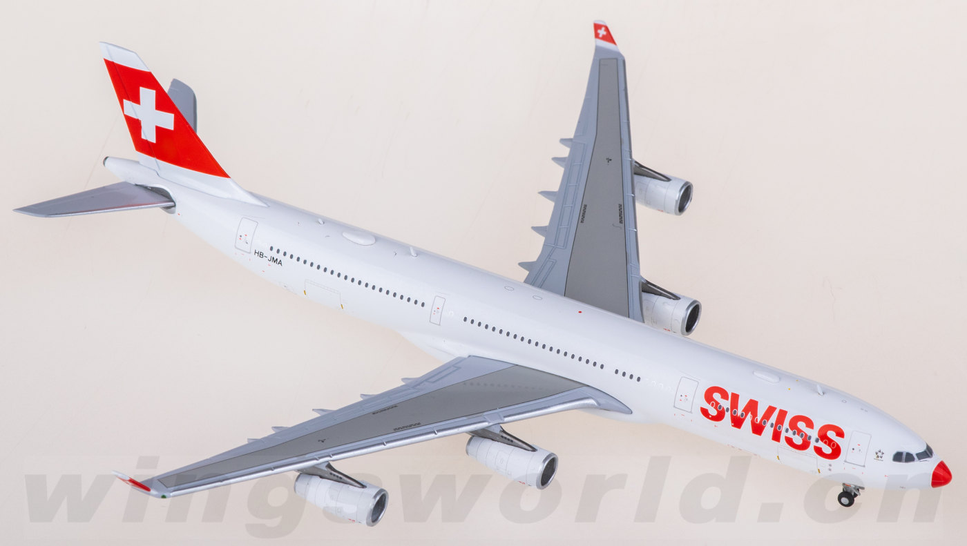 スイスインターナショナル A340-300 HB-JMA 1/400 Swiss Airbus A340-300 HB-JMA Phoenix 11873 PH4SWR2491 Scale