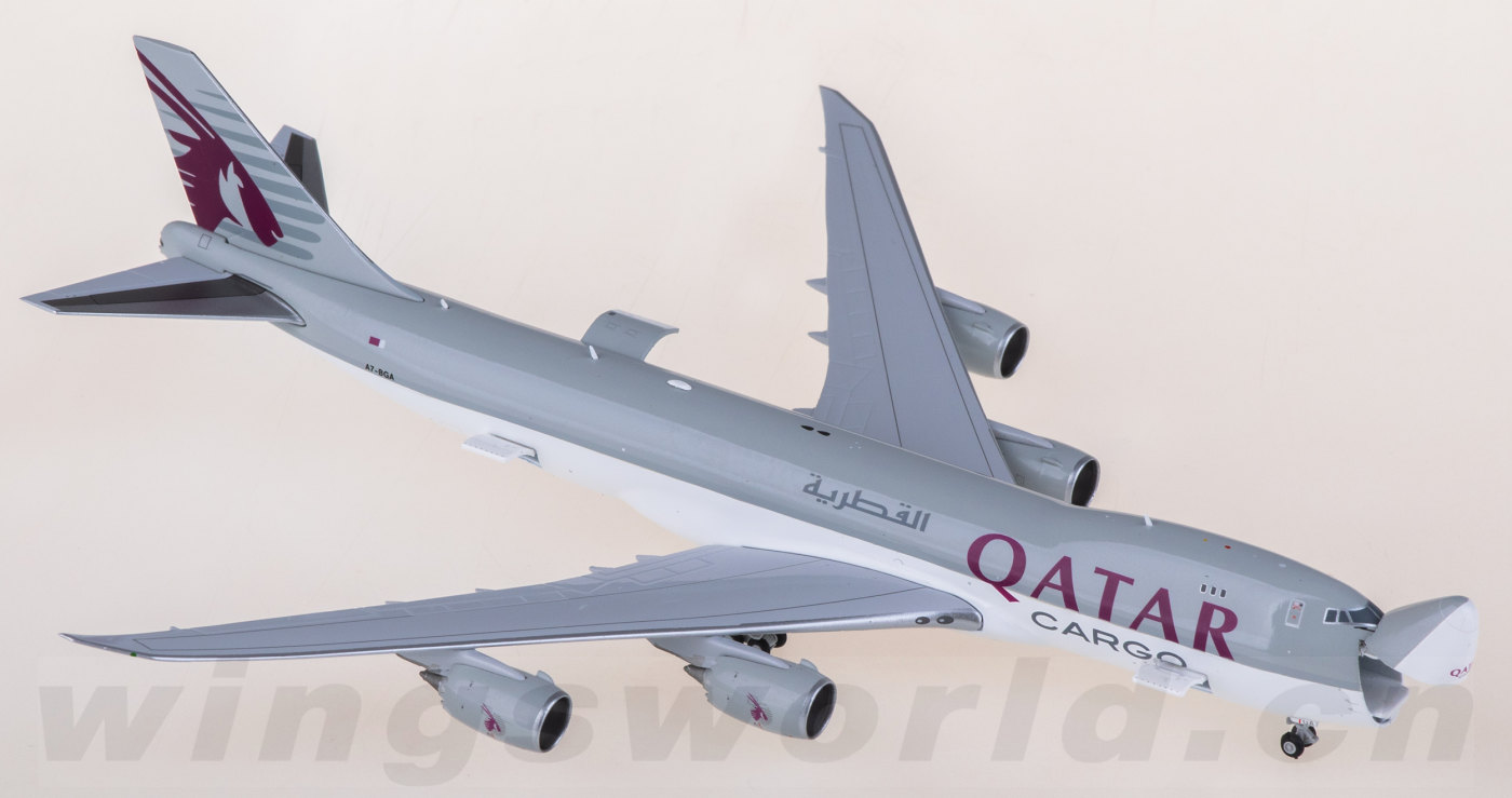 XX40160C Qatar 卡塔尔航空Boeing 747-8F A7-BGA JC Wings 1:400
