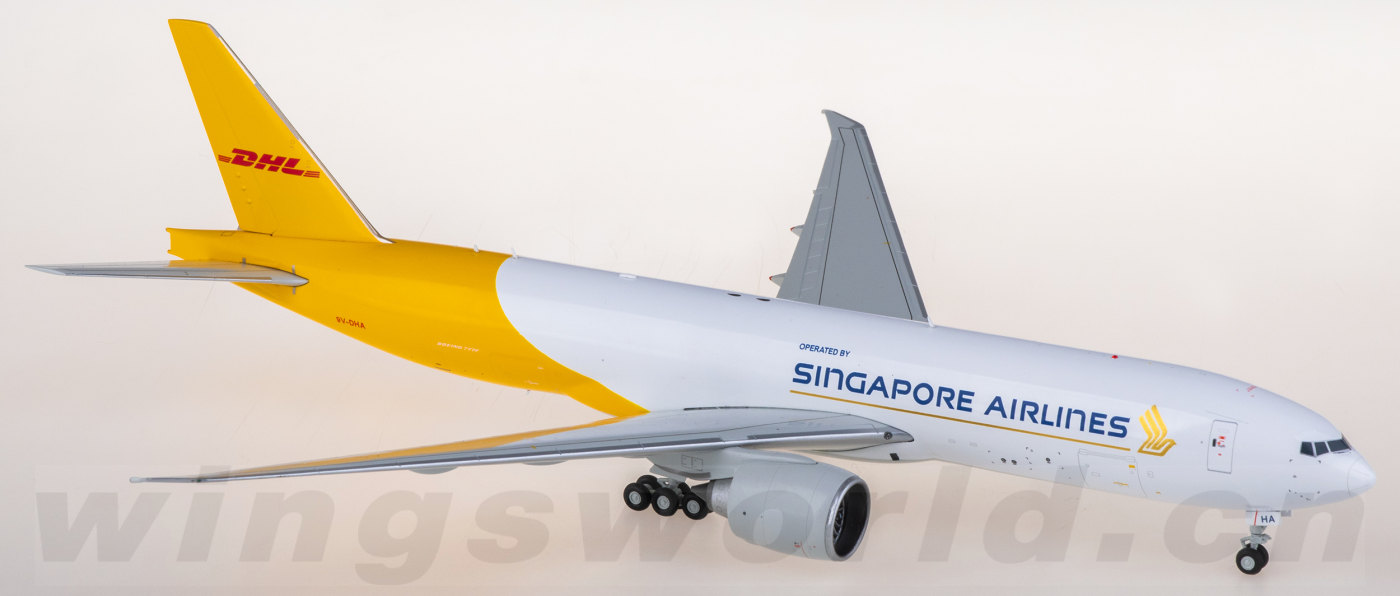 SA2021 DHL 敦豪Boeing 777-200LRF 9V-DHA JC Wings 1:200 -飞机