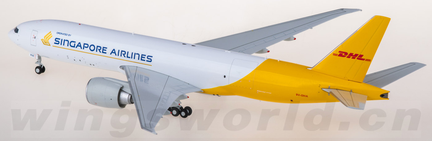SA2021 DHL 敦豪Boeing 777-200LRF 9V-DHA JC Wings 1:200 -飞机模型世界