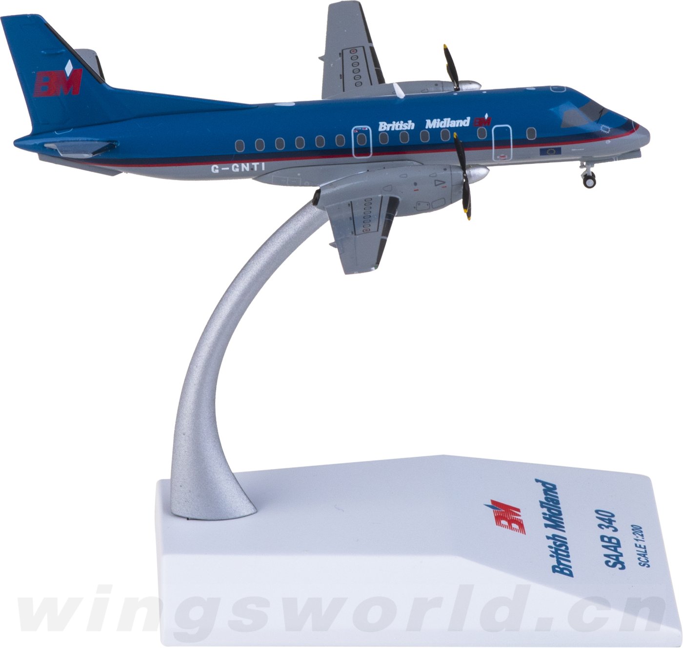 XX20474 BMI 英伦航空Saab 340B G-GNTI JC Wings 1:200 -飞机模型世界