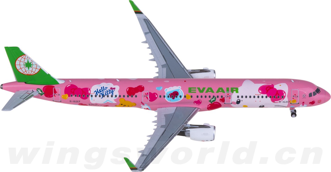 1:400 NGmodels EVA Air Airbus A321B-16217 Passenger Airplane