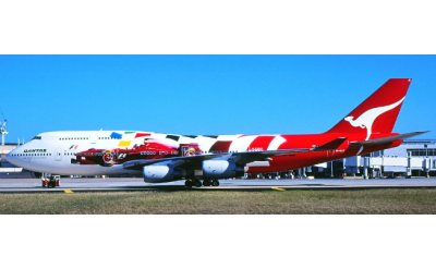 Qantas 澳洲航空 Boeing 747-400 VH-OJC 襟翼放下版