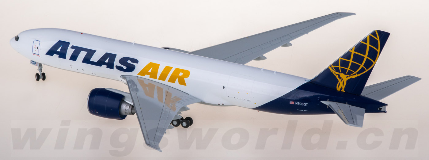 G2GTI1381 Atlas Air 阿特拉斯航空Boeing 777-200LRF N703GT 开门货机Geminijets 1:200  -飞机模型世界 GeminiJets GJGTI2147 Atlas Air Boeing 777F インタラクティブシリーズ N703GT; スケ