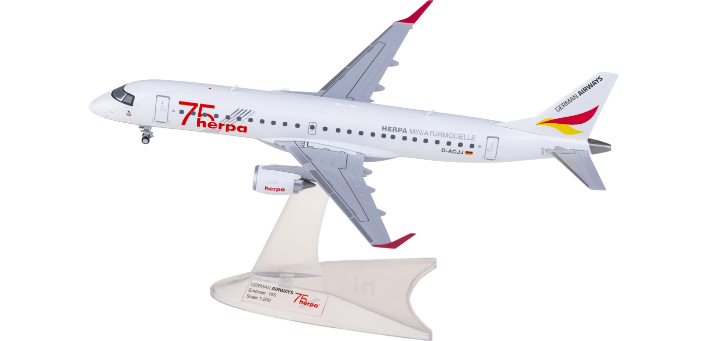 573221 German Airways Embraer ERJ-190 D-ACJJ Herpa 1:200 -飞机模型世界