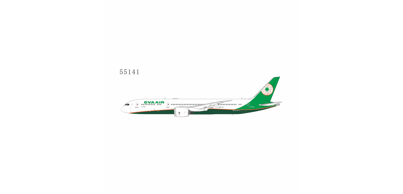 NG Models 1:400 EVA Air B-17881 Boeing 787-9 - Bedfordshire