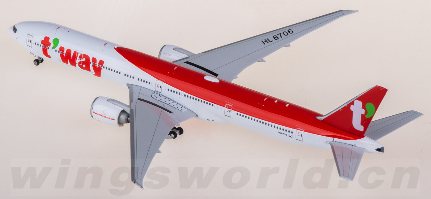 PH11990 TwayAir Boeing 777-300ER HL8706 Phoenix 1:400 -飞机模型世界