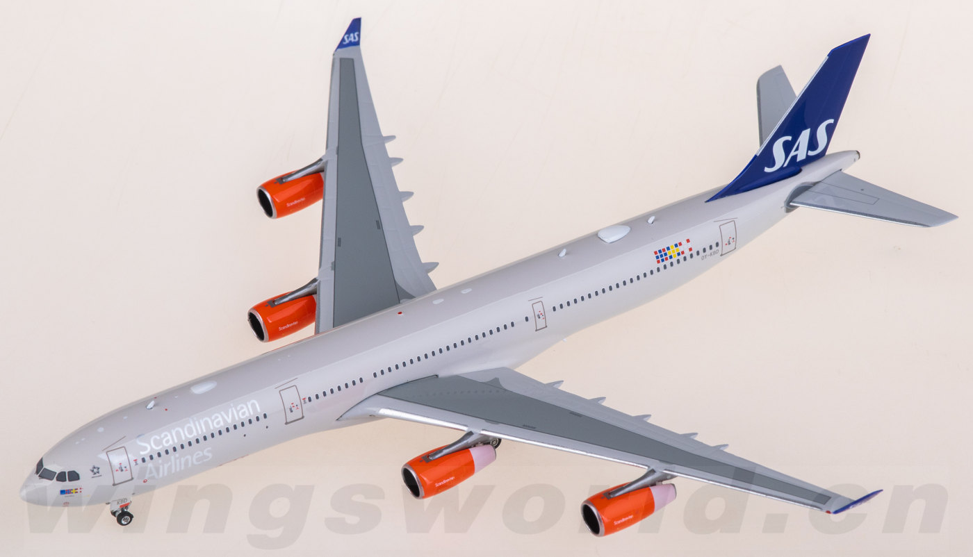 PH12001 SAS 北欧航空Airbus A340-300 OY-KBD Phoenix 1:400