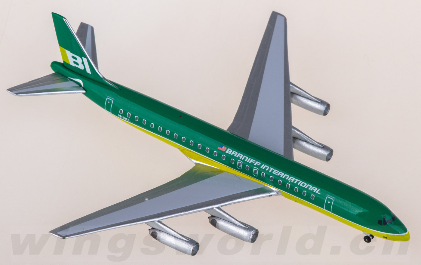 航空機・ヘリコプター AeroClassics 1/400 Braniff Int DC-8 BLU Aeroclassics 1:400 Braniff International DC-8-62 N1807 Ultra