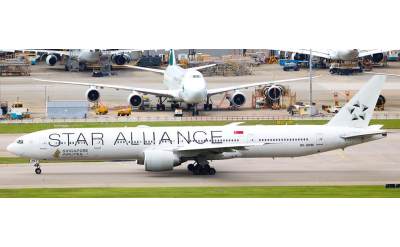Singapore Airlines 新加坡航空 Boeing 777-300ER 9V-SWM 星空联盟 襟翼放下版