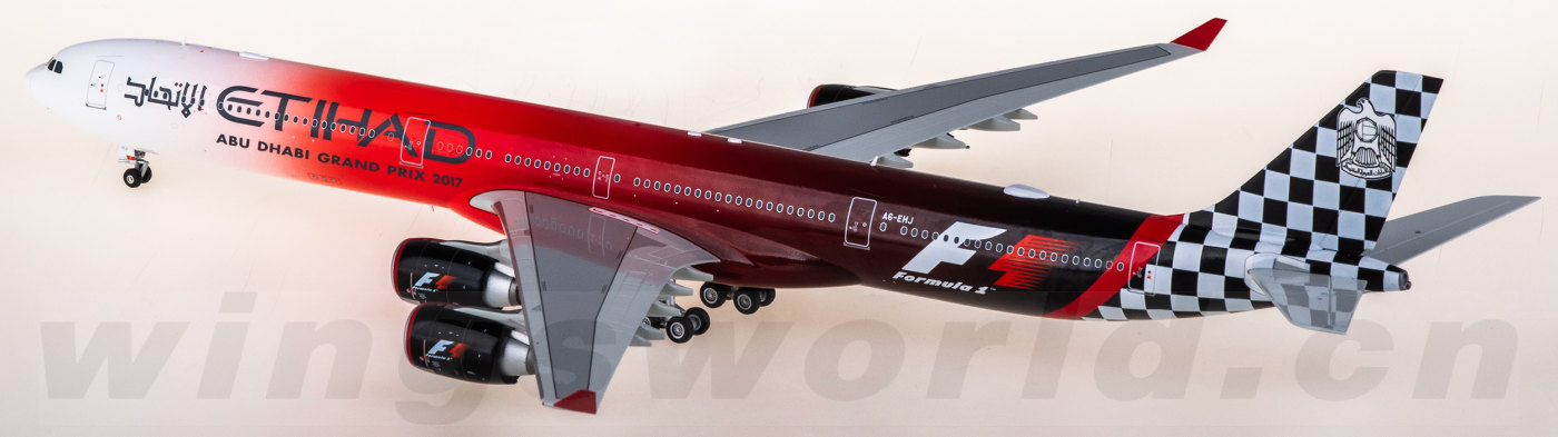 L2173 Etihad Airways Airbus A340-600 A6-EHJ SQ Wings 1:200 -飞机