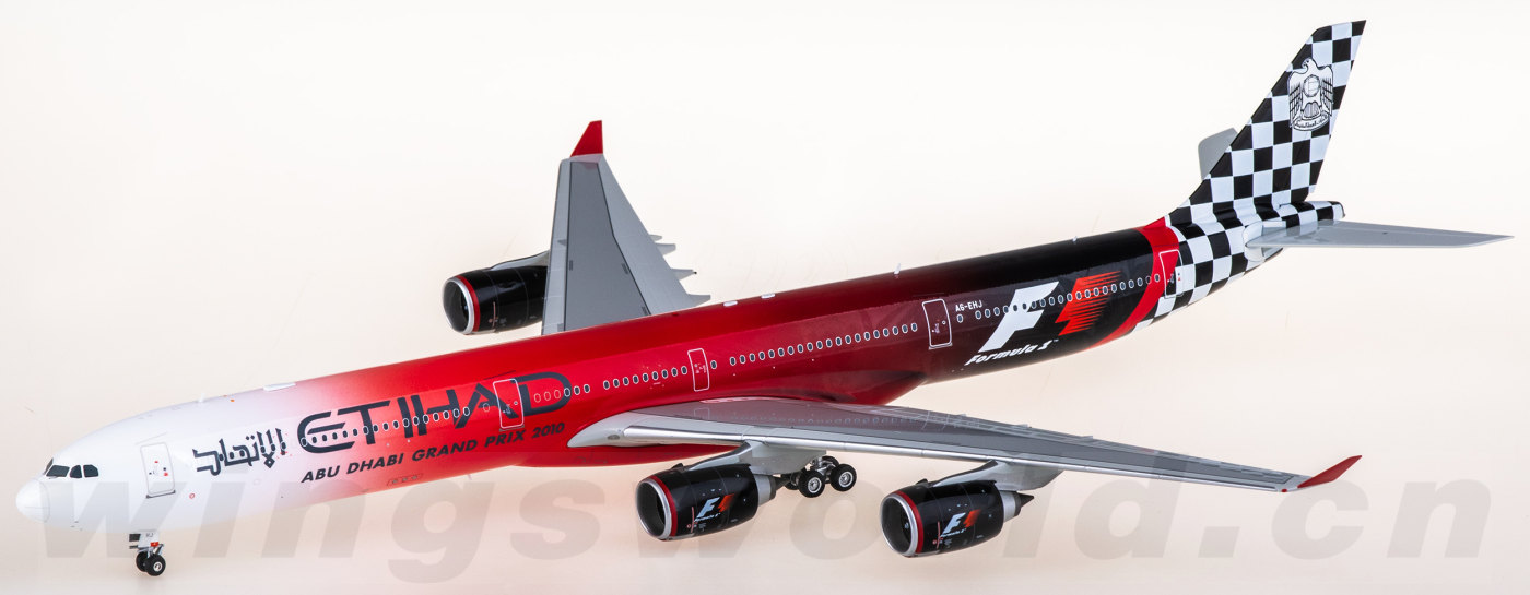 L2166 Etihad Airways Airbus A340-600 A6-EHJ SQ Wings 1:200 -飞机