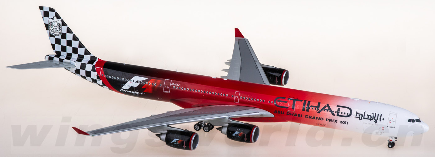 L2167 Etihad Airways Airbus A340-600 A6-EHJ SQ Wings 1:200 -飞机