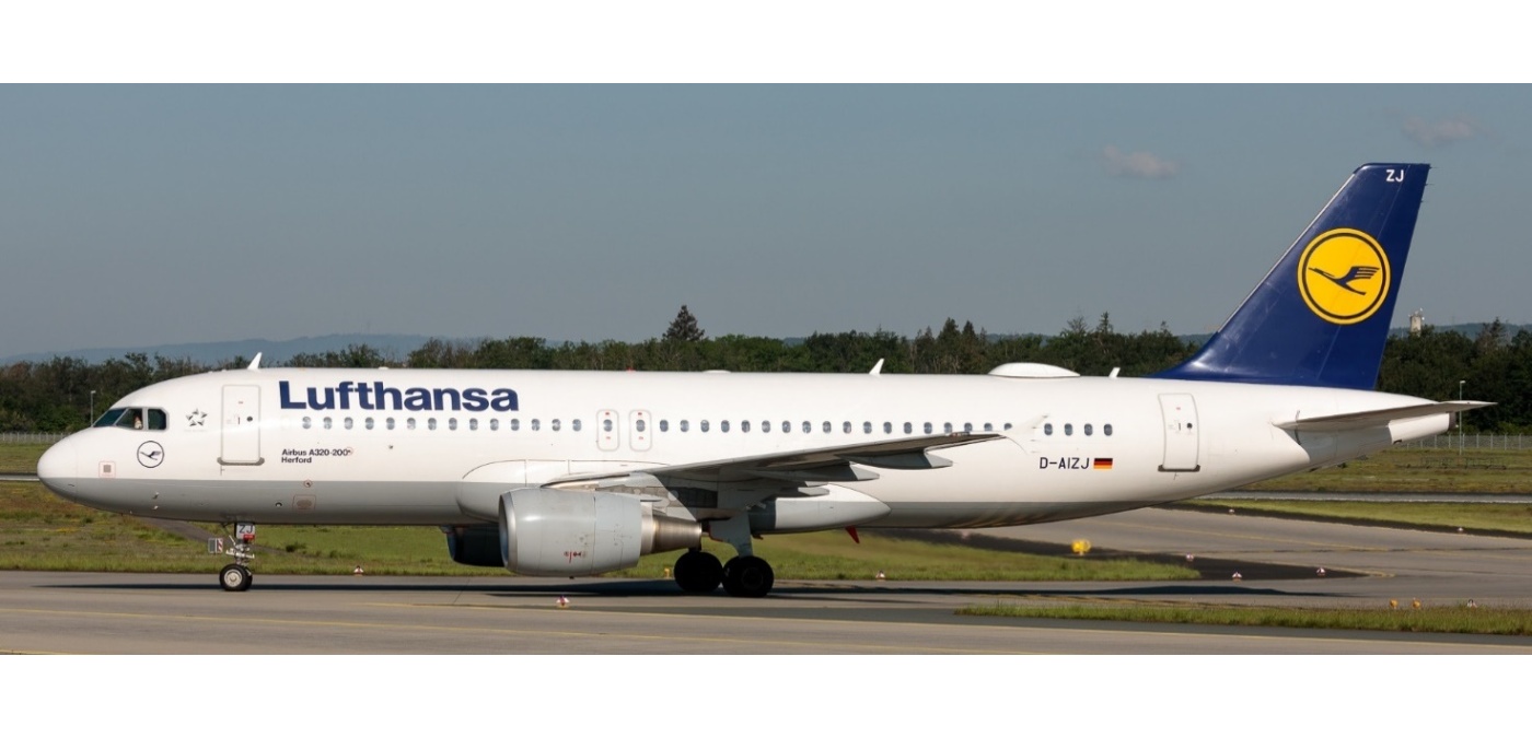 XX40781 Lufthansa Airbus A320 D-AIZJ JC Wings 1:400 -飞机模型世界