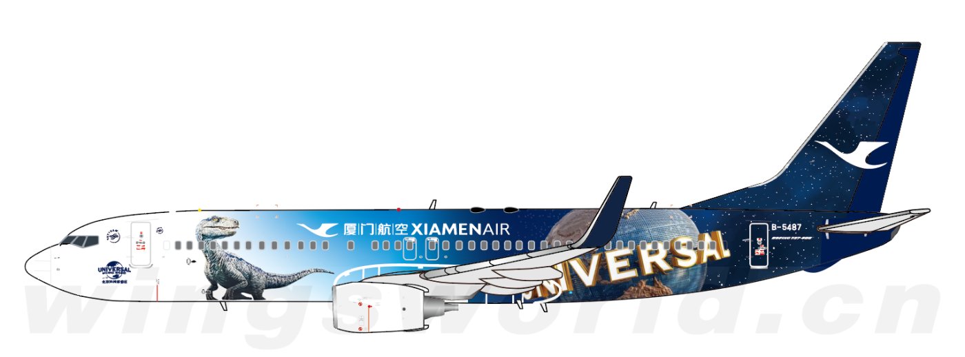 XX40292 XiamenAir 厦门航空Boeing 737-800 B-5487 JC Wings 1:400