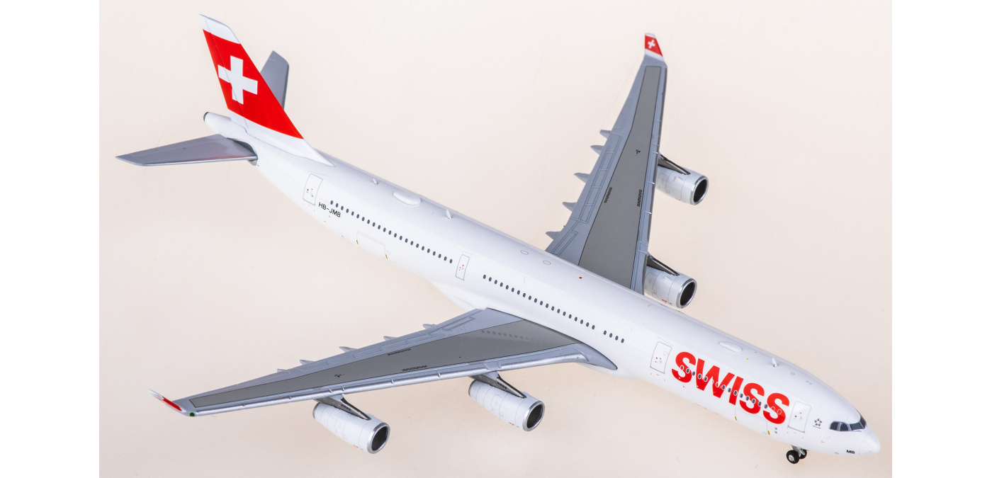 XX40208 Swiss 瑞士国际航空Airbus A340-300 HB-JMB JC Wings 1:400