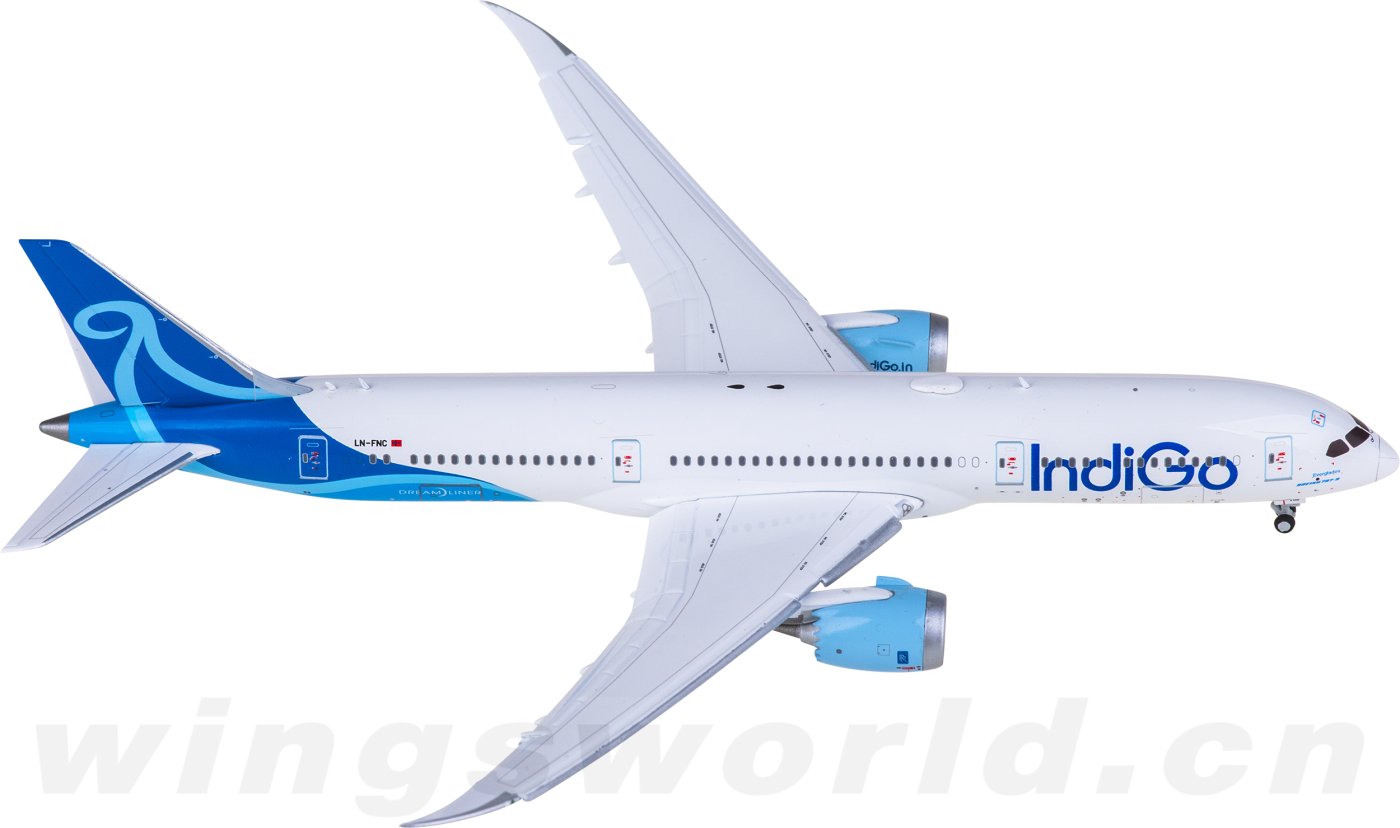 XX40723A Indigo Boeing 787-9 Dreamliner LN-FNC Flaps Down JC Wings