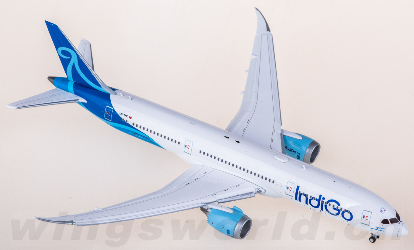 XX40723A Indigo Boeing 787-9 Dreamliner LN-FNC Flaps Down JC Wings
