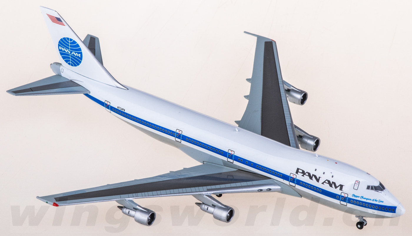 XX40365 Pan Am Boeing 747-100 N734PA JC Wings 1:400 -飞机模型世界