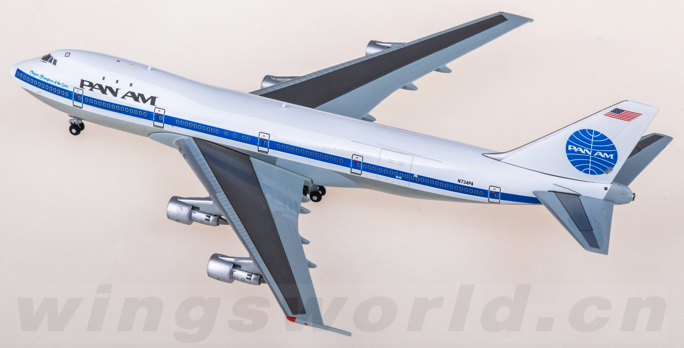 XX40365 Pan Am Boeing 747-100 N734PA JC Wings 1:400 -飞机模型世界
