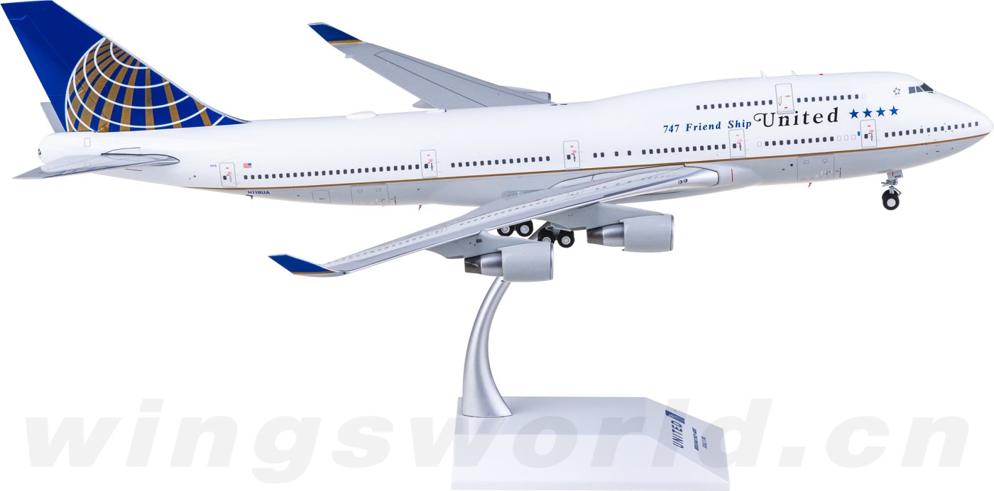 XX20518 United Airlines Boeing 747-400 N118UA JC Wings 1:200 -飞机