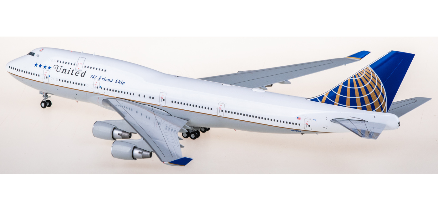 XX20518 United Airlines Boeing 747-400 N118UA JC Wings 1:200 -飞机