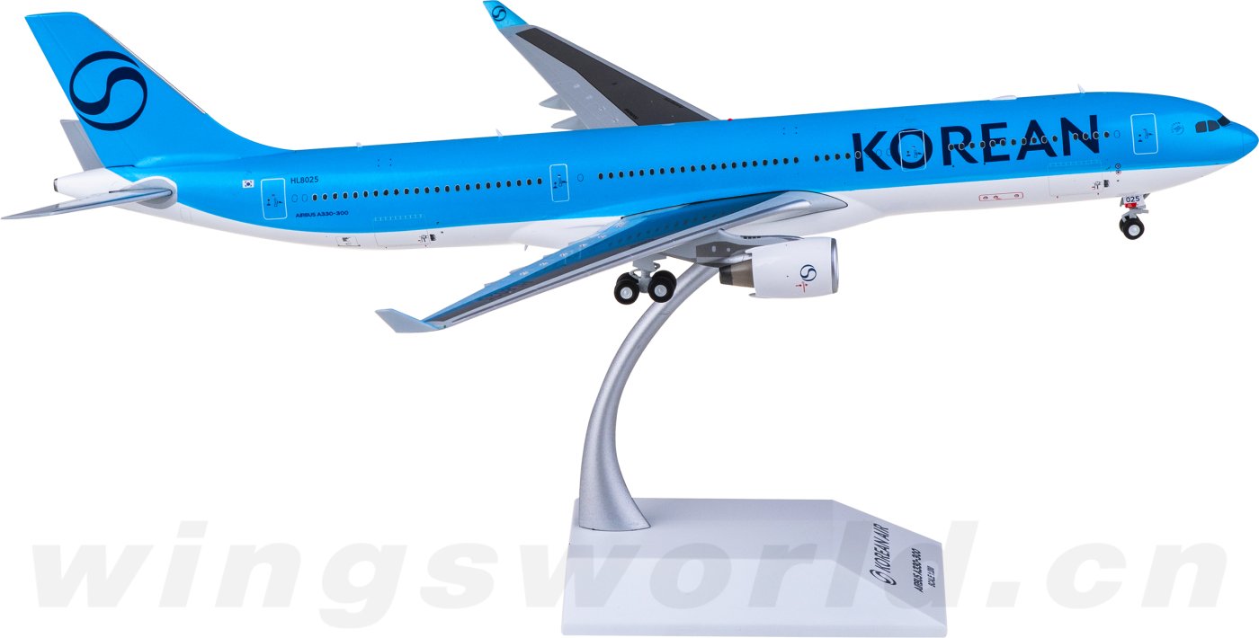 SA2095 Korean Air Airbus A330-300 HL8025 JC Wings 1:200 -飞机模型世界