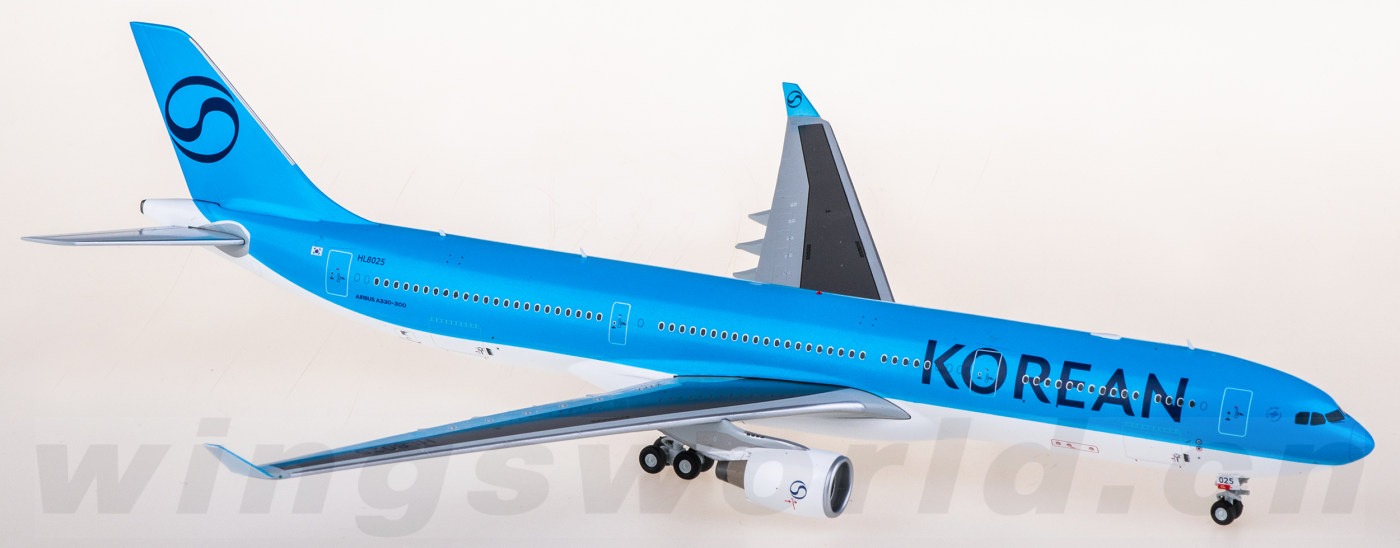 SA2095 Korean Air 大韩航空Airbus A330-300 HL8025 JC Wings 1:200