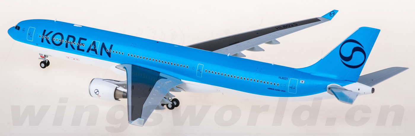 SA2095 Korean Air 大韩航空Airbus A330-300 HL8025 JC Wings 1:200