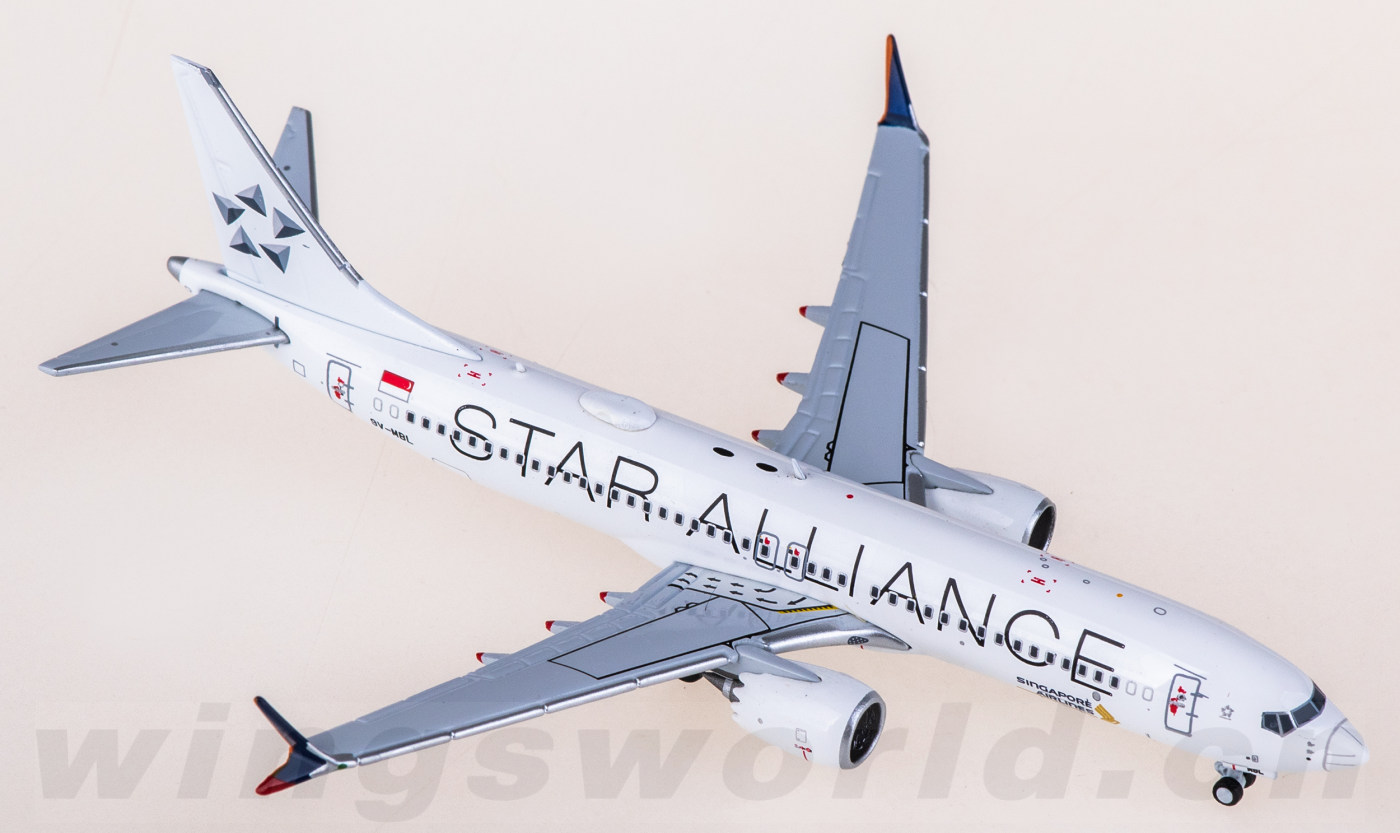 XX40351 Singapore Airlines Boeing 737 MAX 8 9V-MBL Star Alliance