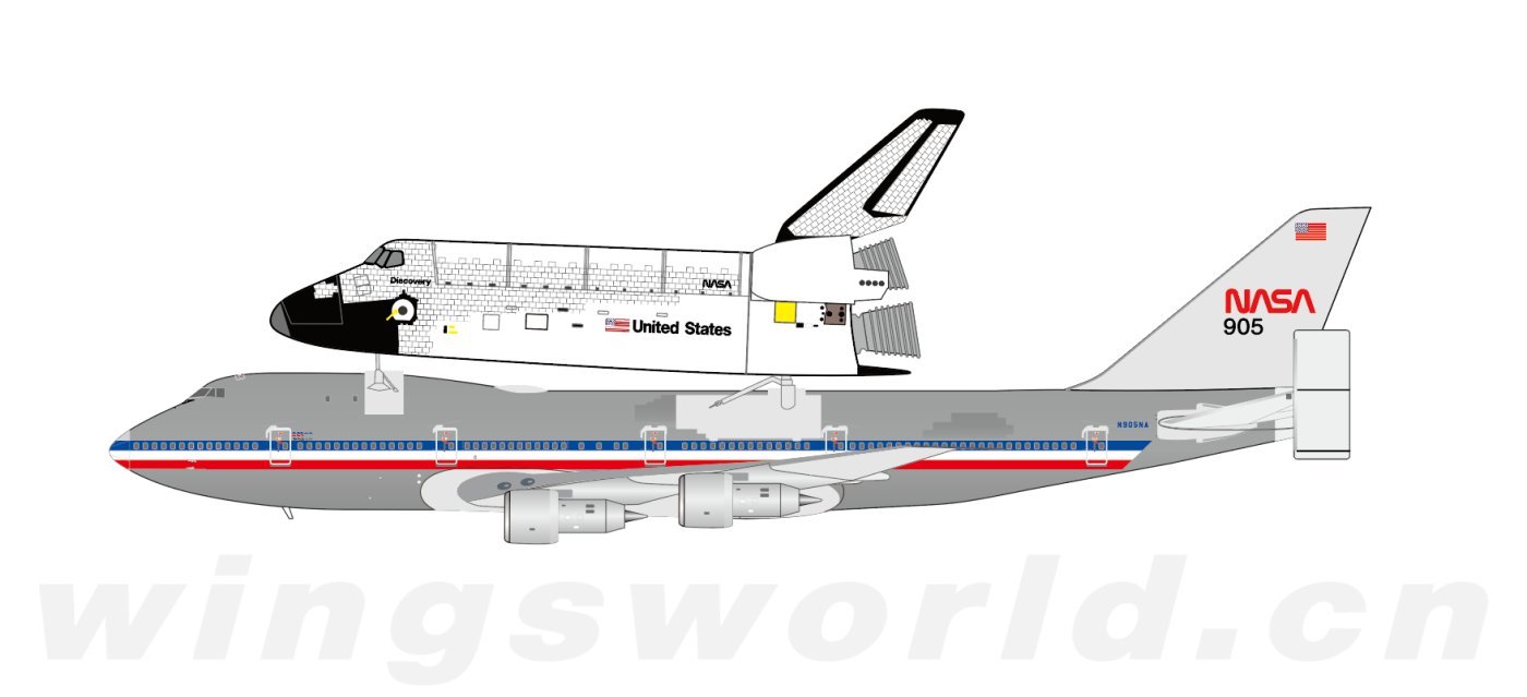 XX40341 NASA Boeing 747-100 N905NA JCwings 1:400 -飞机模型世界