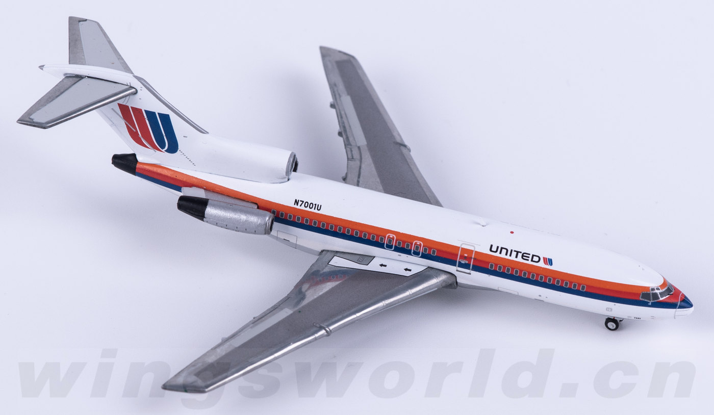 パンナム航空　ボーイング727-100 1/200 Gemini GJUAL2349 United Airlines Boeing 727-100 N7001U Geminijets 1:400