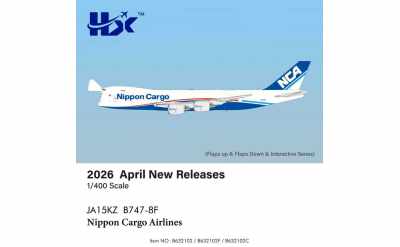 Hxmodels 1:400 Nippon Cargo Airlines Boeing 747-8F JA15KZ Nose Cargo Door Open