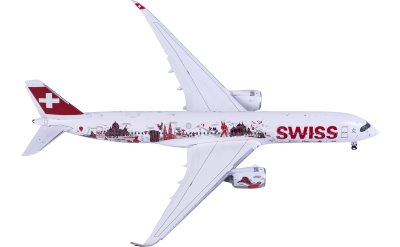 JC Wings 1:400 Swiss Airbus A350-900XWB HB-IFA Flaps Down