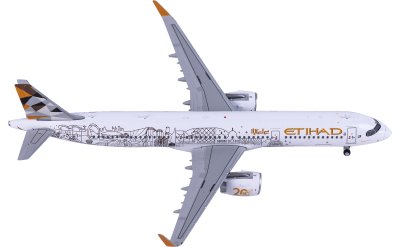 JC Wings 1:400 Etihad Airways Airbus A321neo A6-AEN