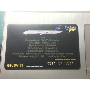 US Airways 全美航空 Airbus A320 N106US 哈德逊奇迹，全美航空1549 G2USA183 Geminijets 1:200