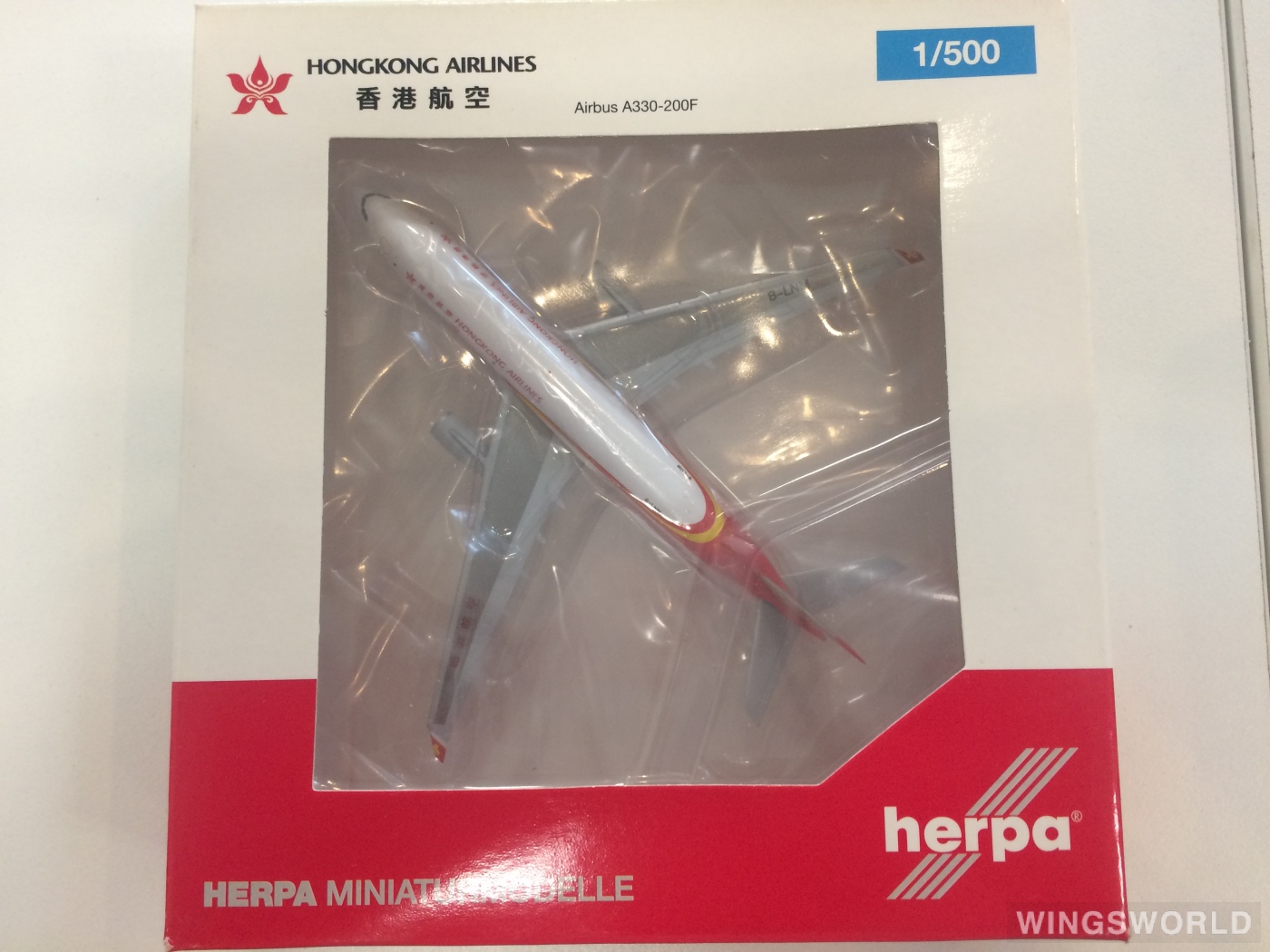 Herpa 1:500 527378 Hong Kong Airlines 香港航空 Airbus A330-200 B-LNW