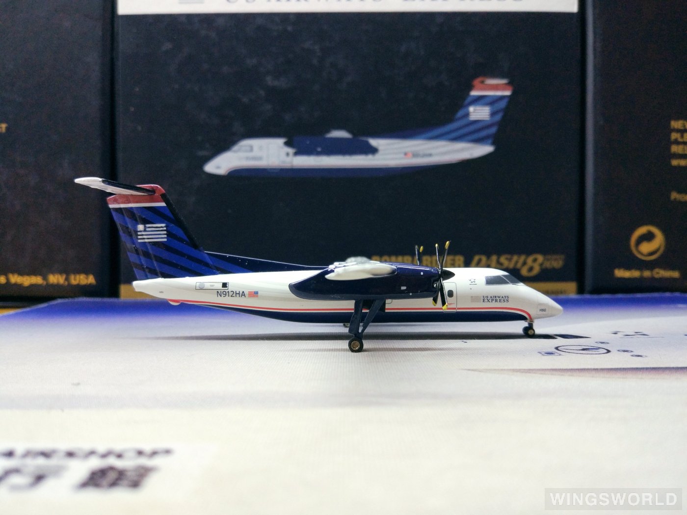 Geminijets 1:200 G2USA041 US Airways 全美航空 Bombardier Dash 8-100 N912HA