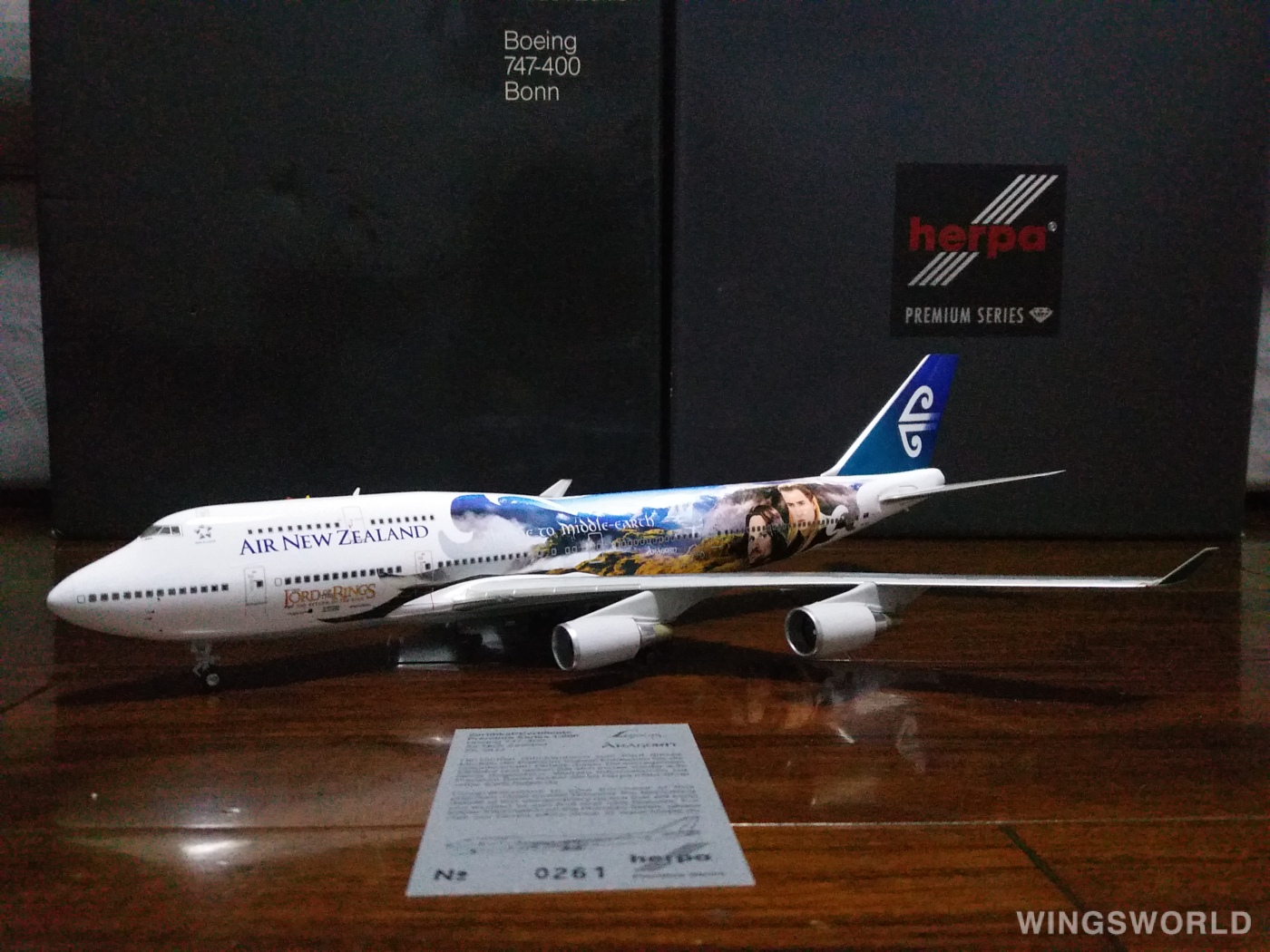 herpa　ヘルパ｜AIR PACIFIC　エアパシフィック｜B747-200 レア】キャセイパシフィック航空 B747-200特別塗装機 ヘルパ 1