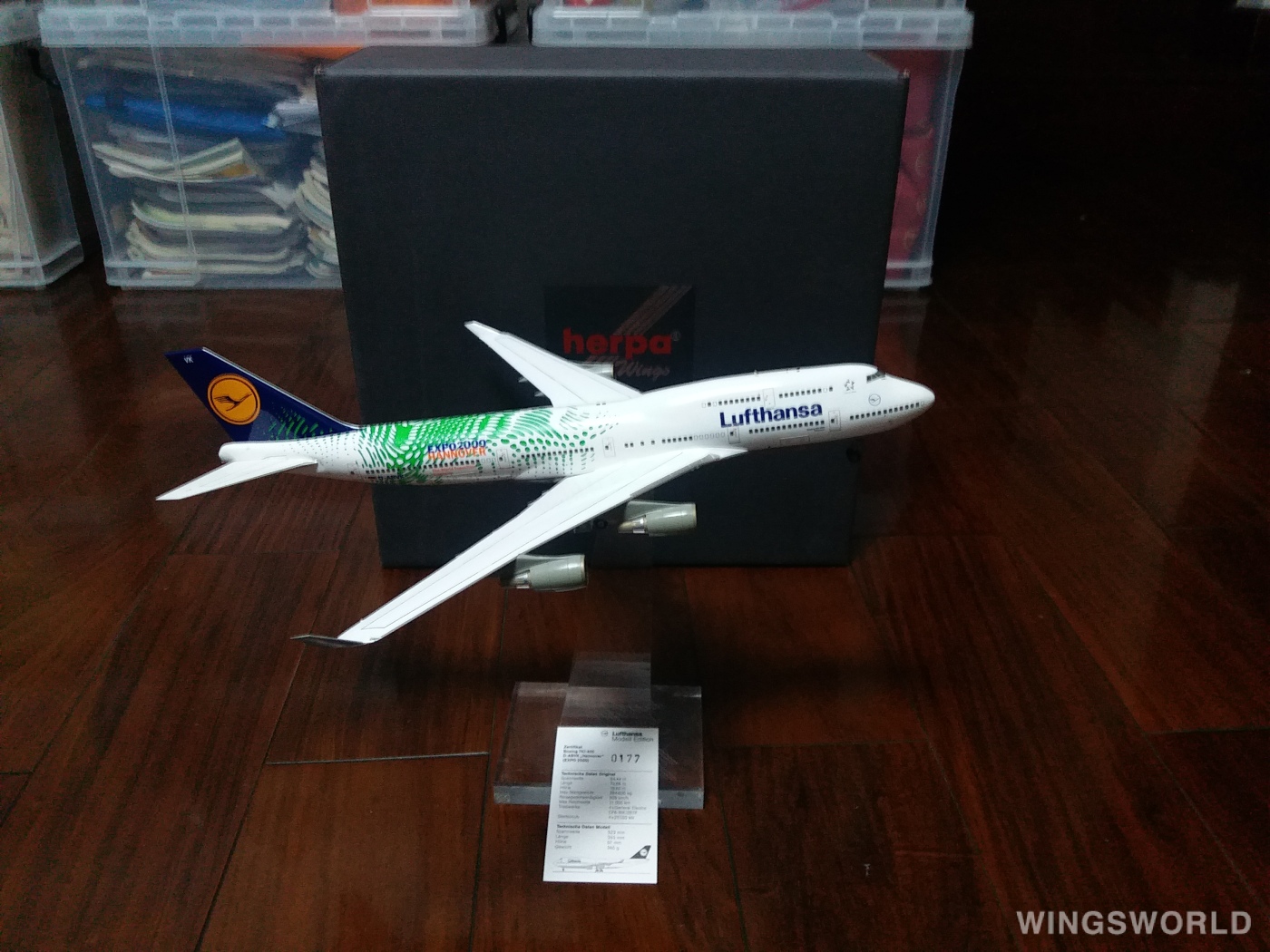 Herpa Premium 1:200 016209 Lufthansa 汉莎航空 Boeing 747-400 D-ABVK