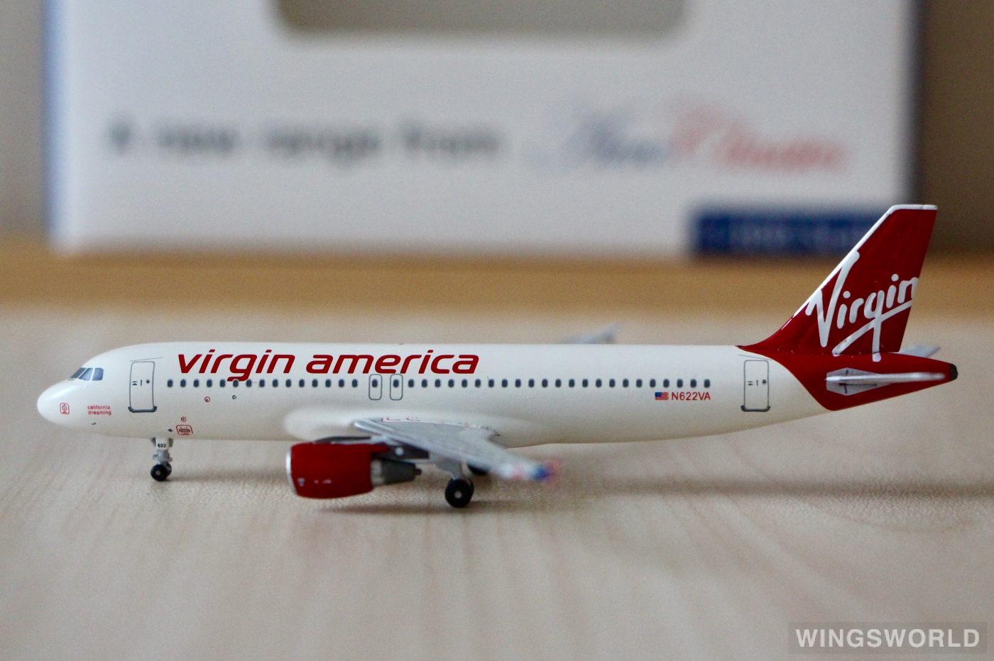 AeroClassics 1:400 AC4N622VA Virgin America 维珍美国航空 Airbus A320 N622VA