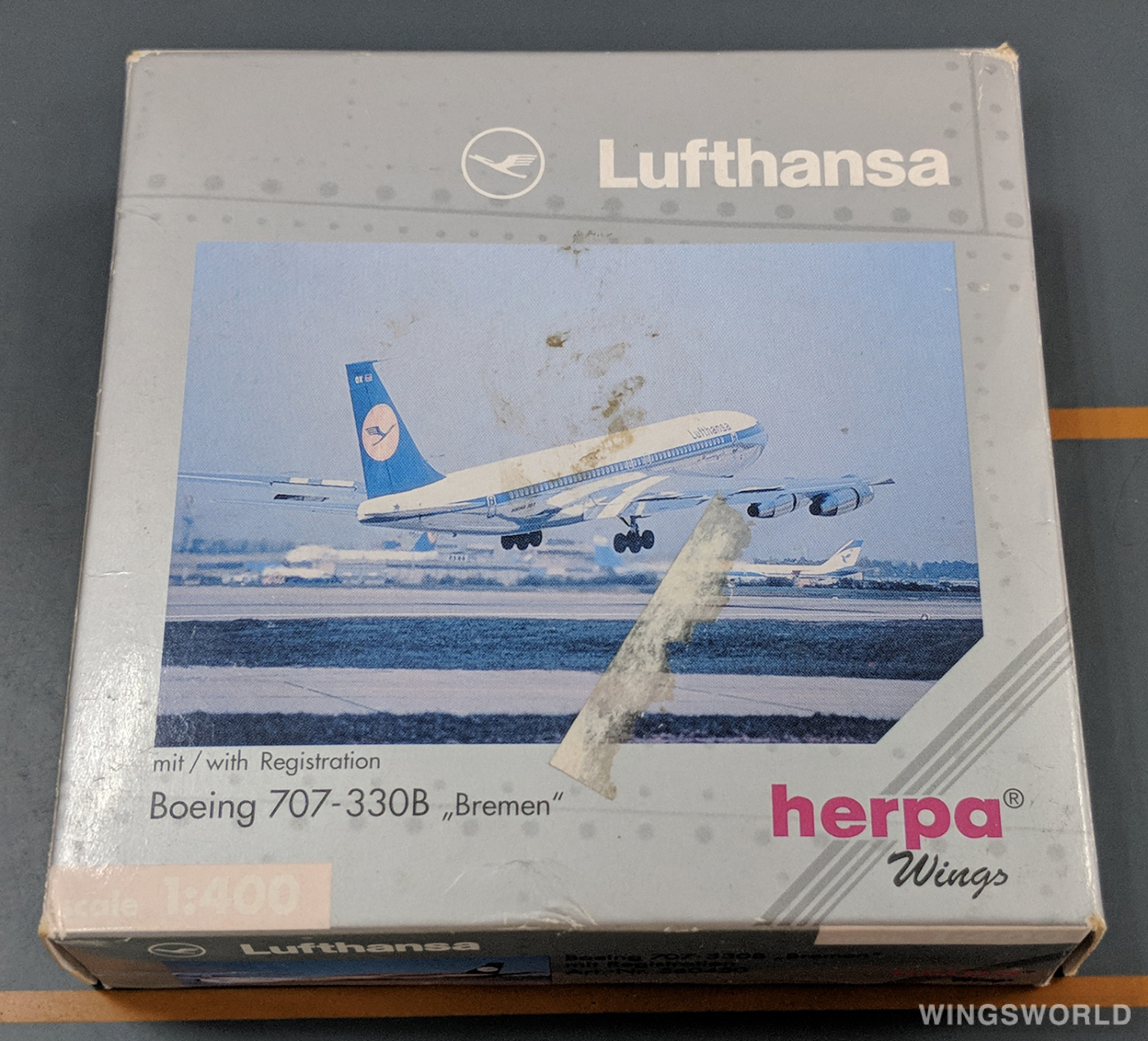 Herpa 1:400 560450 Lufthansa 汉莎航空 Boeing 707-300 D-ABUM