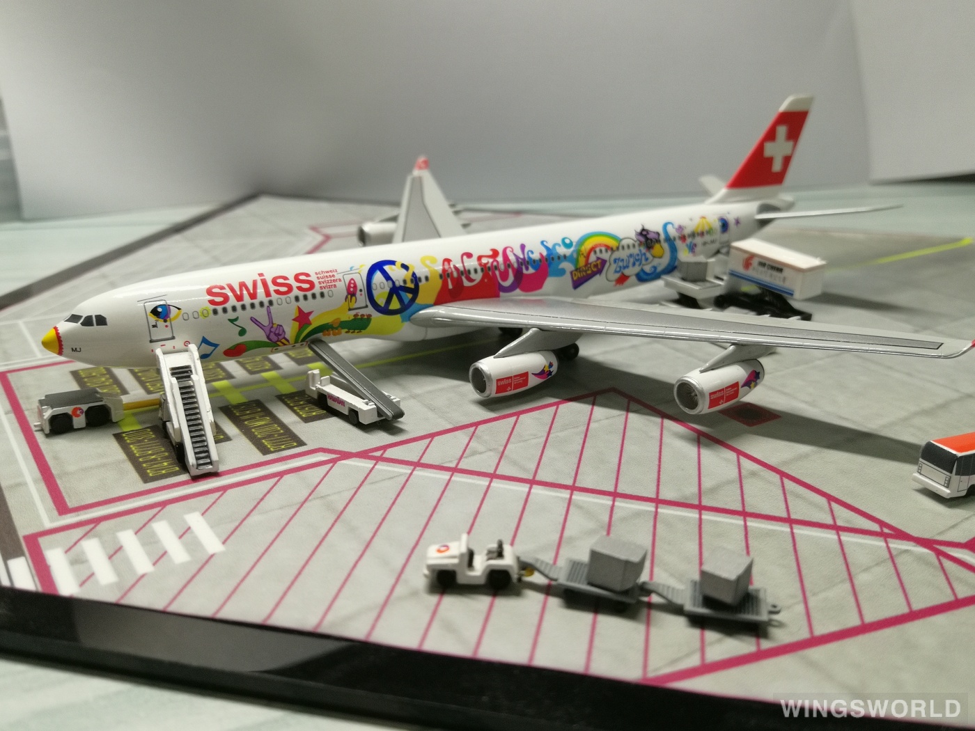 Dragon Models 1:400 56306 Swiss 瑞士国际航空 Airbus A340-300 HB-JMJ